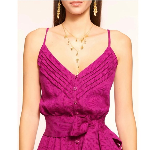 NWT💕Ramy Brook Kallie Wild Rose Springtime Burnout Mini Dress in Rose Burnout - Picture 3 of 16